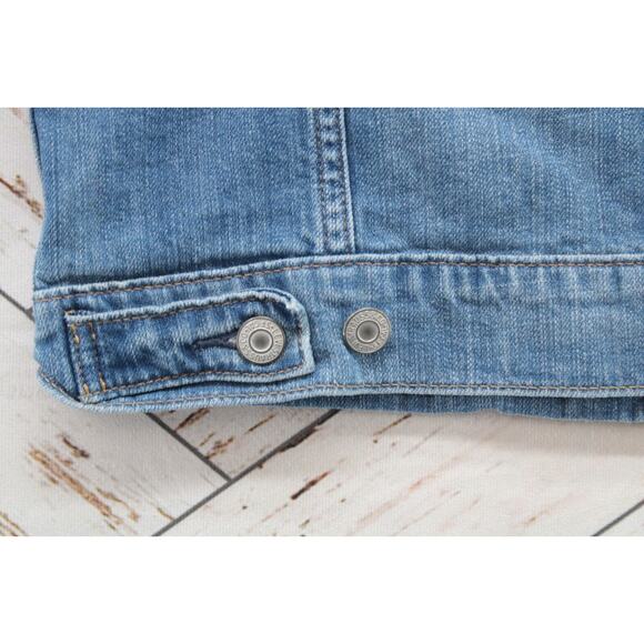 Levi’s Jean Jacket Womens Medium Blue Denim Trucker Levi Strauss - Picture 5 of 7